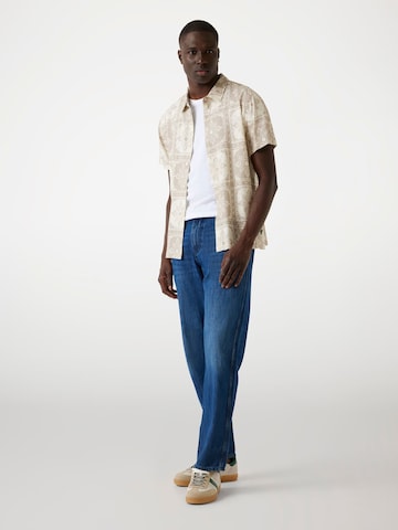 GUESS Regular Fit Hemd in Beige