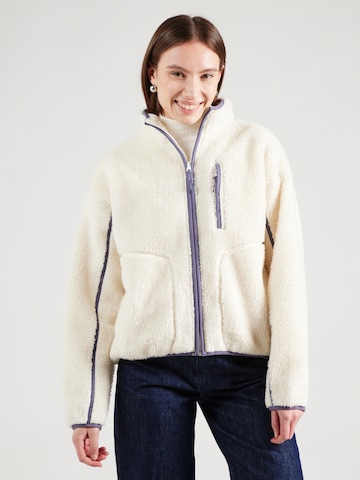 Veste en polaire CONVERSE en beige : devant