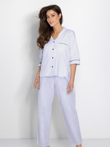 Momenti Per Me - Pijama 'Ms. President' en blanco: frente
