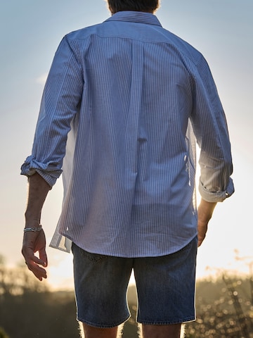 MCS Regular fit Button Up Shirt 'MCGreg' in Blue