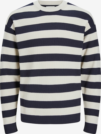 JACK & JONES Pull-over 'SPRING' en bleu nuit / blanc, Vue avec produit