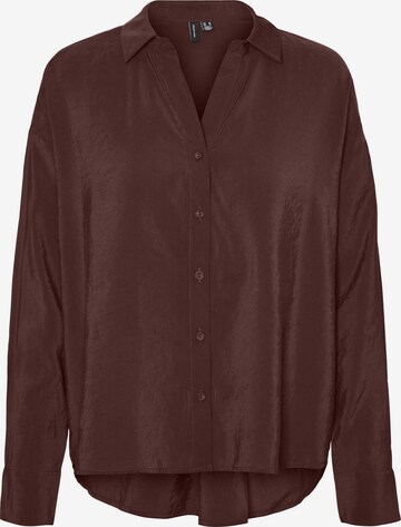 VERO MODA Blouse 'Quenny' in Bruin: voorkant