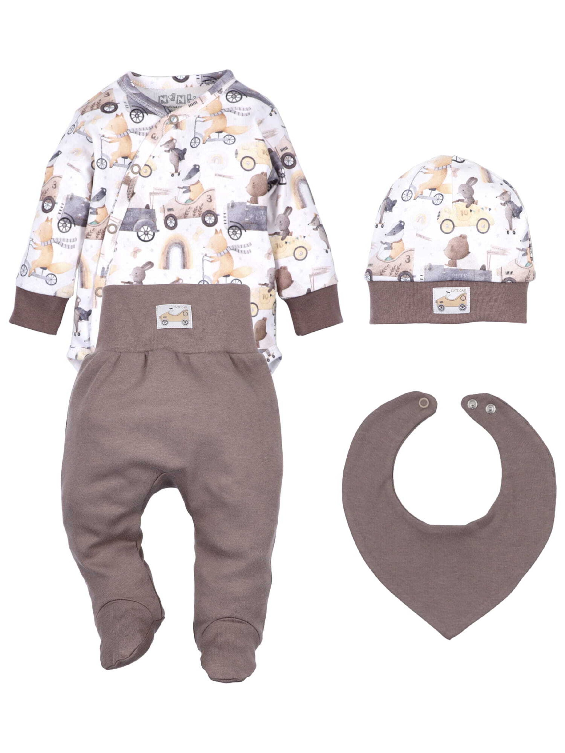 NINI Set 'Fahrrad' in Brown: front