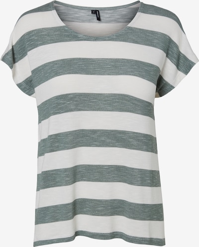 VERO MODA T-shirt en vert chiné / blanc, Vue avec produit