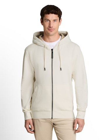 Veste de survêtement TOM TAILOR en blanc : devant