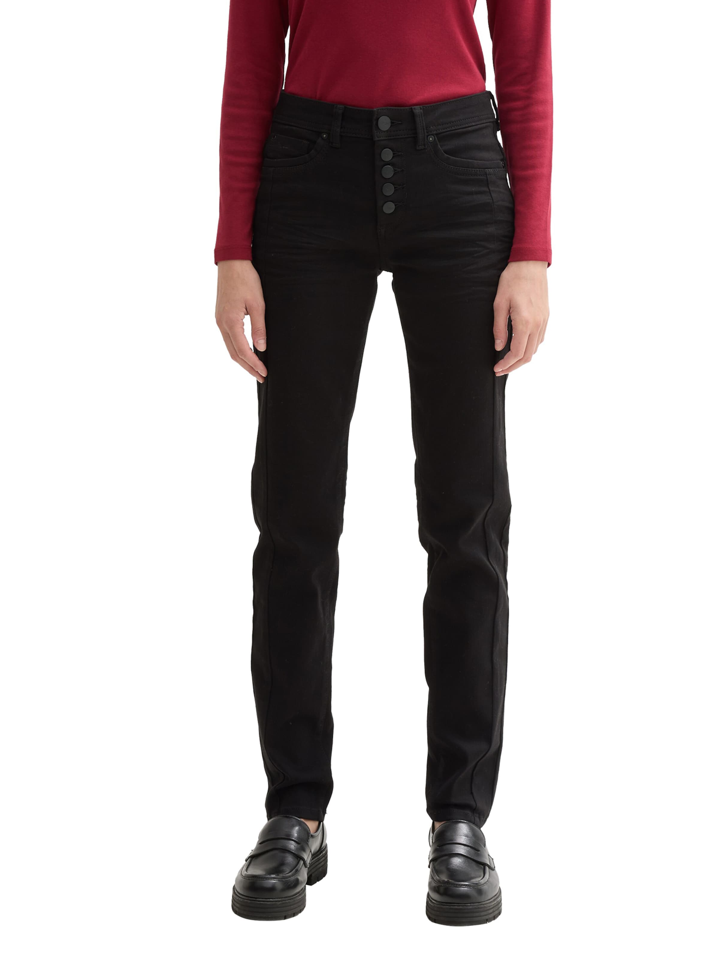 Coupe slim Jean 'Kate' TOM TAILOR en noir : devant