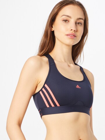 ADIDAS SPORTSWEAR Bustier Biustonosz sportowy 'Powerreact' w kolorze niebieski: przód