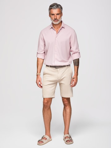 Coupe regular Chemise business Ombre en rose