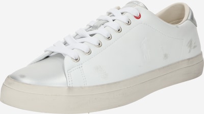 Polo Ralph Lauren Baskets basses 'LONGWOOD' en argent / blanc, Vue avec produit