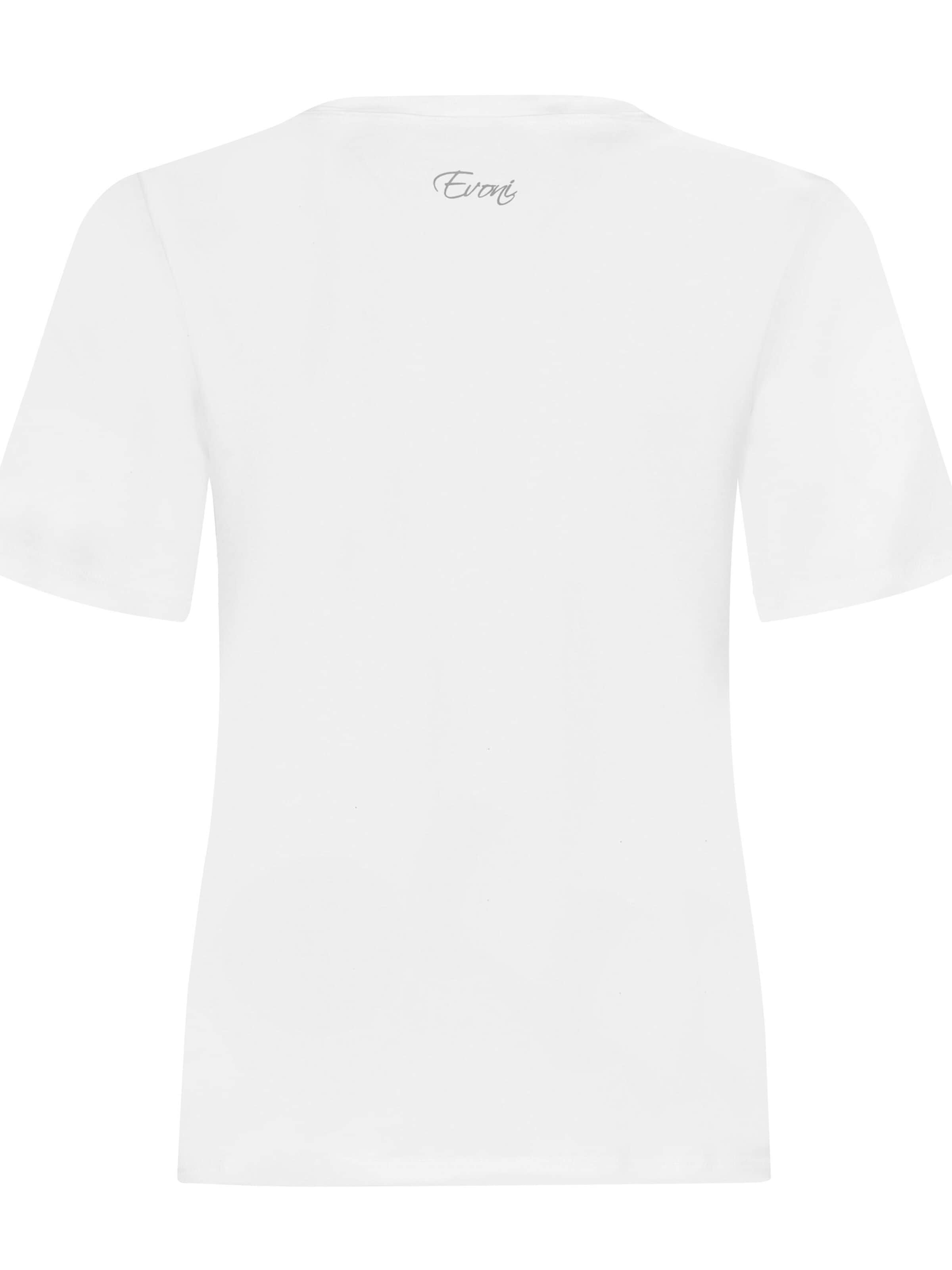 Evoni Shirt 'aus weichem Baumwollstoff' in White