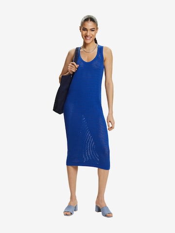 ESPRIT Gebreide jurk in Blauw