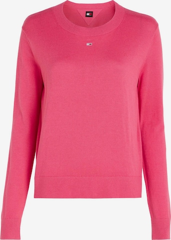 Tommy Jeans Trui ' Essential Crew' in Roze: voorkant