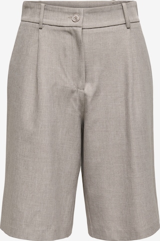 ONLY Bukser med lægfolder 'ONLLinda' i grå: forside