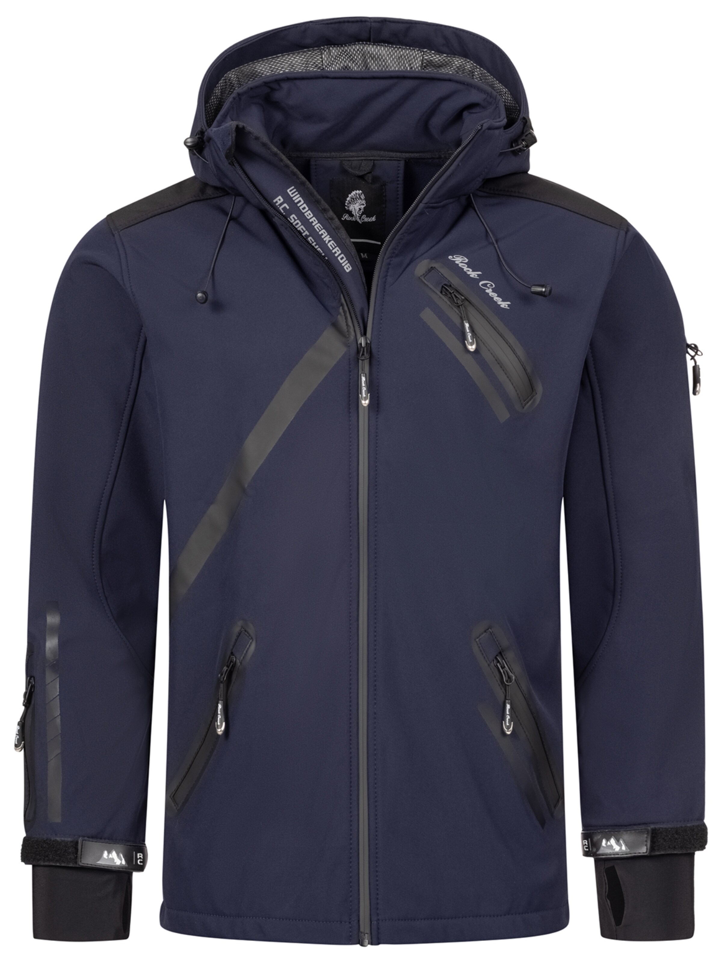 Rock Creek Outdoorjacke in Blau: Vorderseite