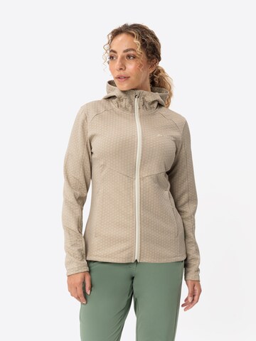 VAUDE Sports sweat jacket 'Skomer' in Beige: front