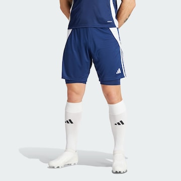 ADIDAS PERFORMANCE Regular Sportbroek 'Tiro 24' in Blauw: voorkant