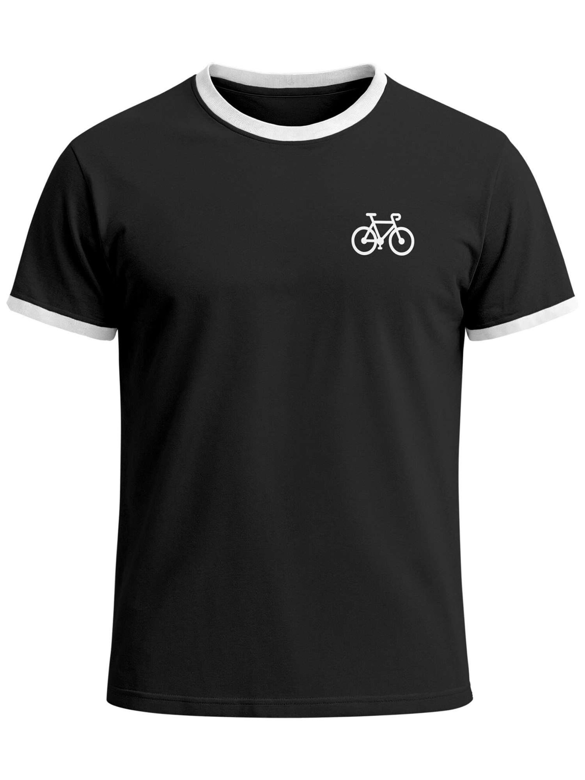 Neverless Shirt 'Fahrrad' in Black: front
