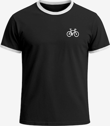 Neverless Shirt 'Fahrrad' in Black: front