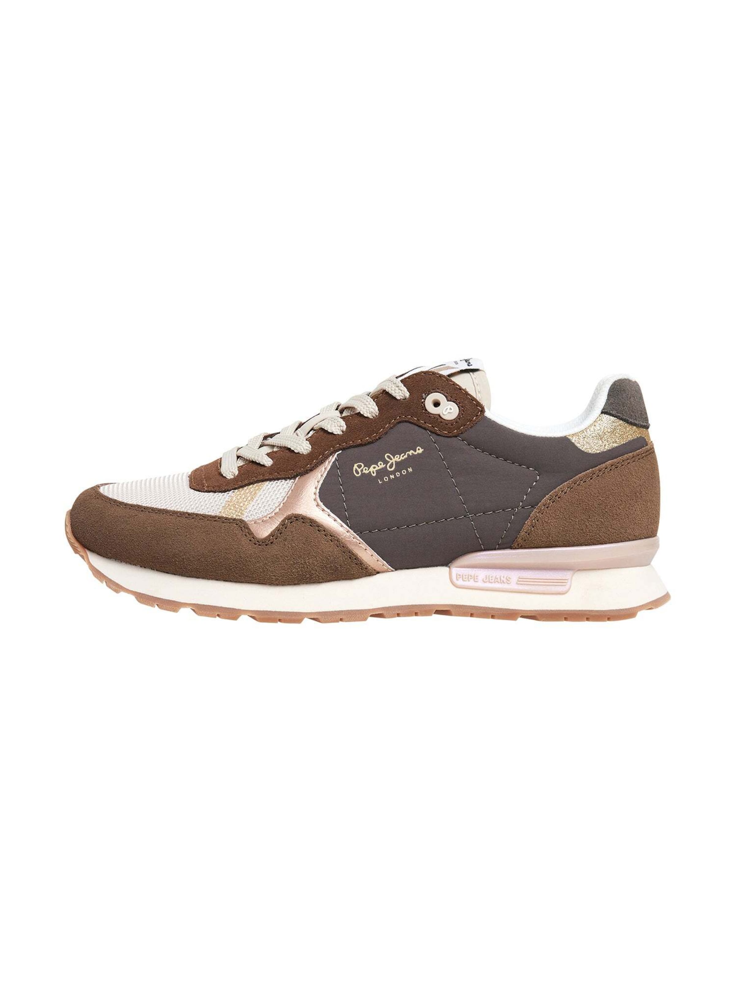 Pepe Jeans Sneakers laag 'BRIT MIXT W' in Bruin: voorkant