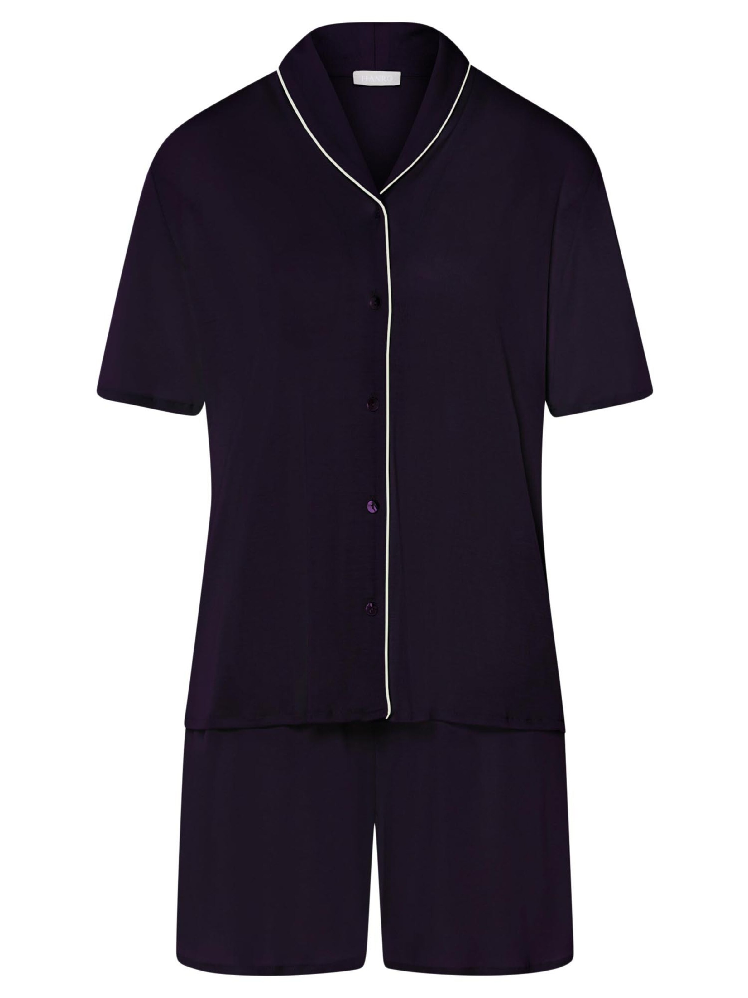 Hanro Pajama 'Natural Comfort' in Blue: front