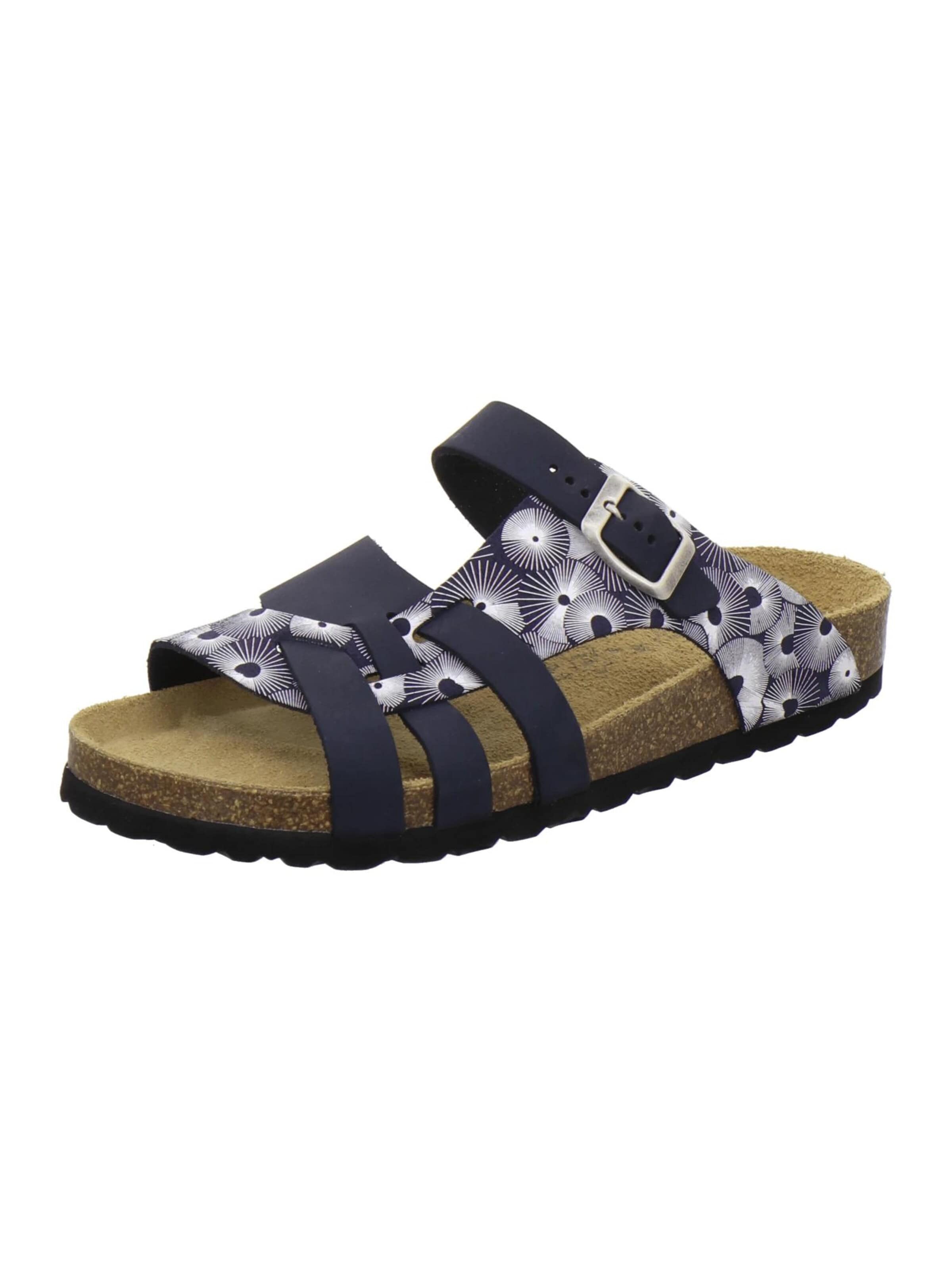 AFS-Schuhe - Zapatos abiertos 'Pantoletten Damen Kralle navy' en azul: frente