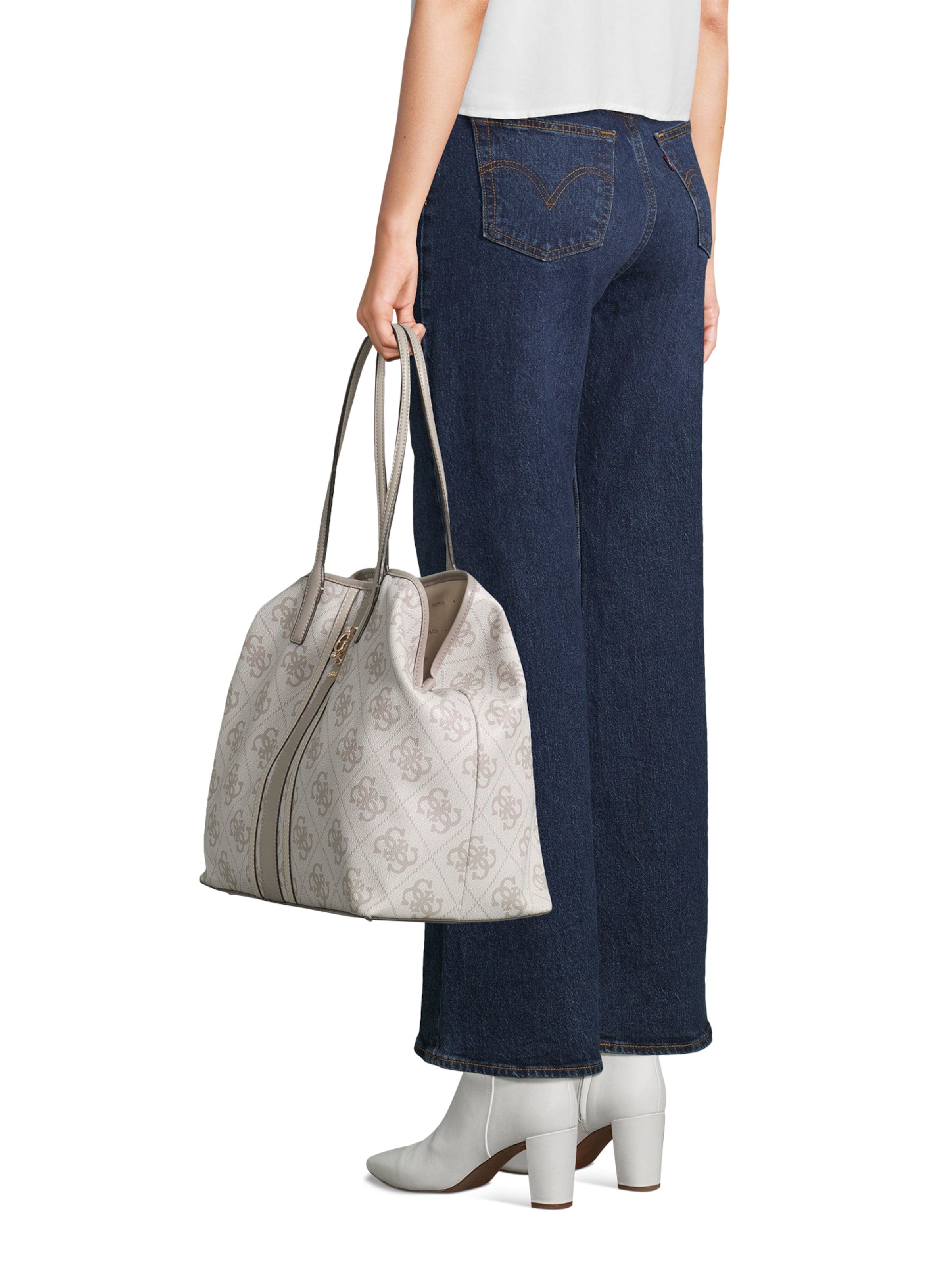 GUESS Kabelka - Béžová: predná strana