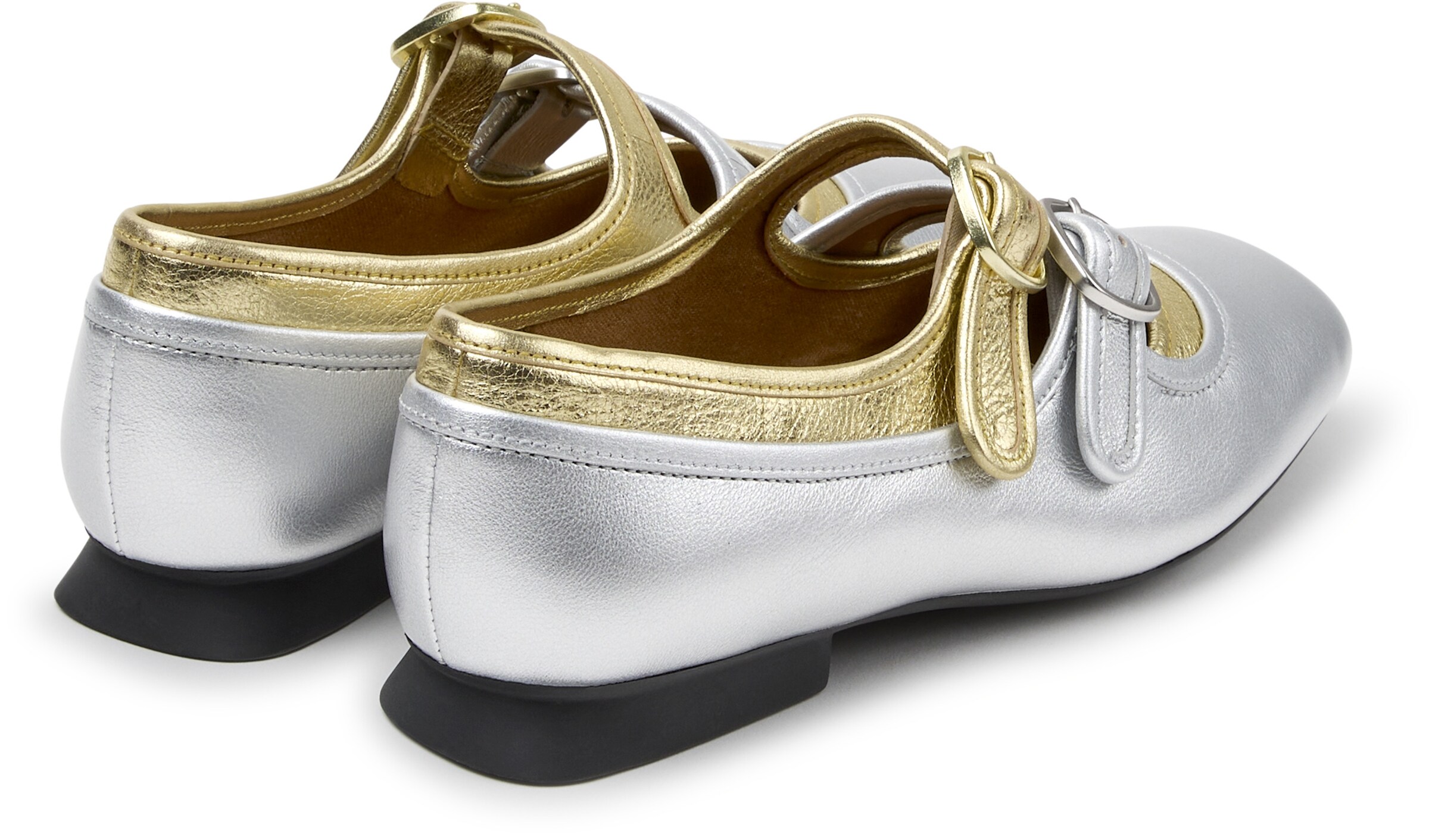 CAMPER Ballerina met riempjes 'Casi Myra' in Zilver