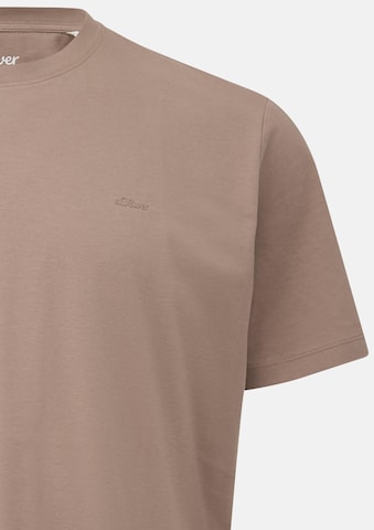 s.Oliver Men Big Sizes - Camisa em castanho: frente