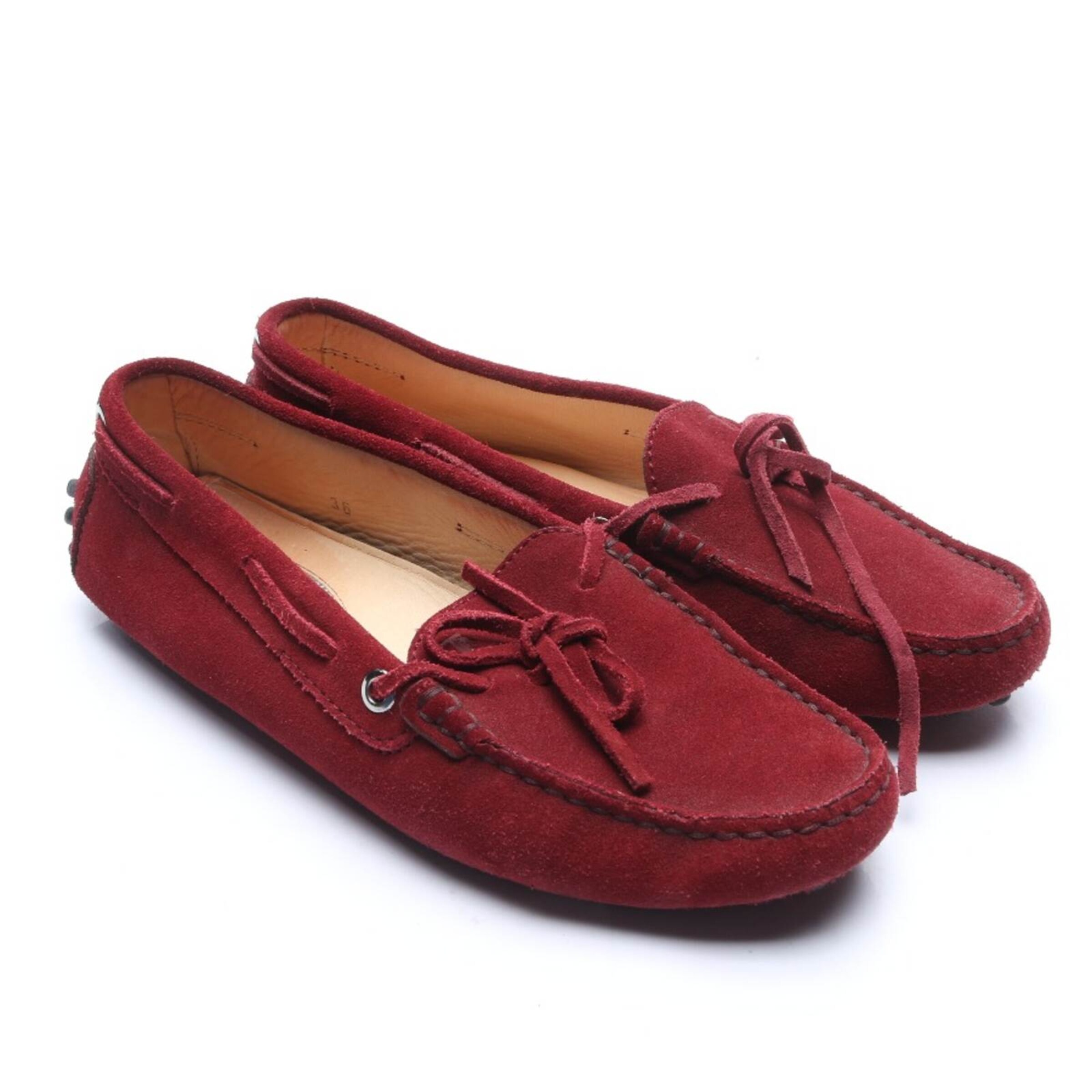 Tod's Flats & Loafers in 36 in Red: front