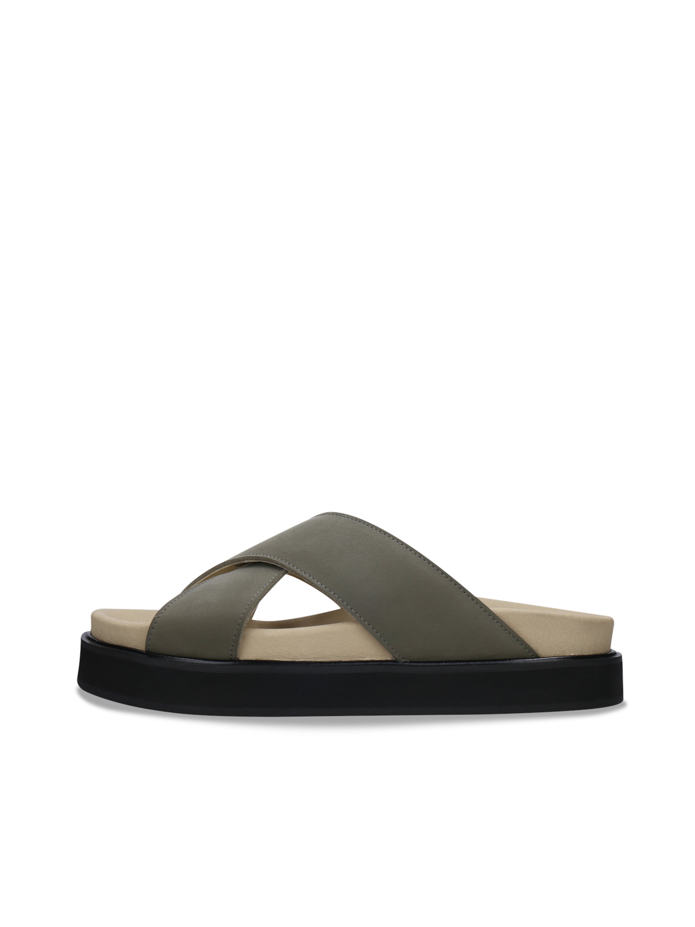 Sandalo 'DAVU' di nae Vegan Shoes in verde: frontale