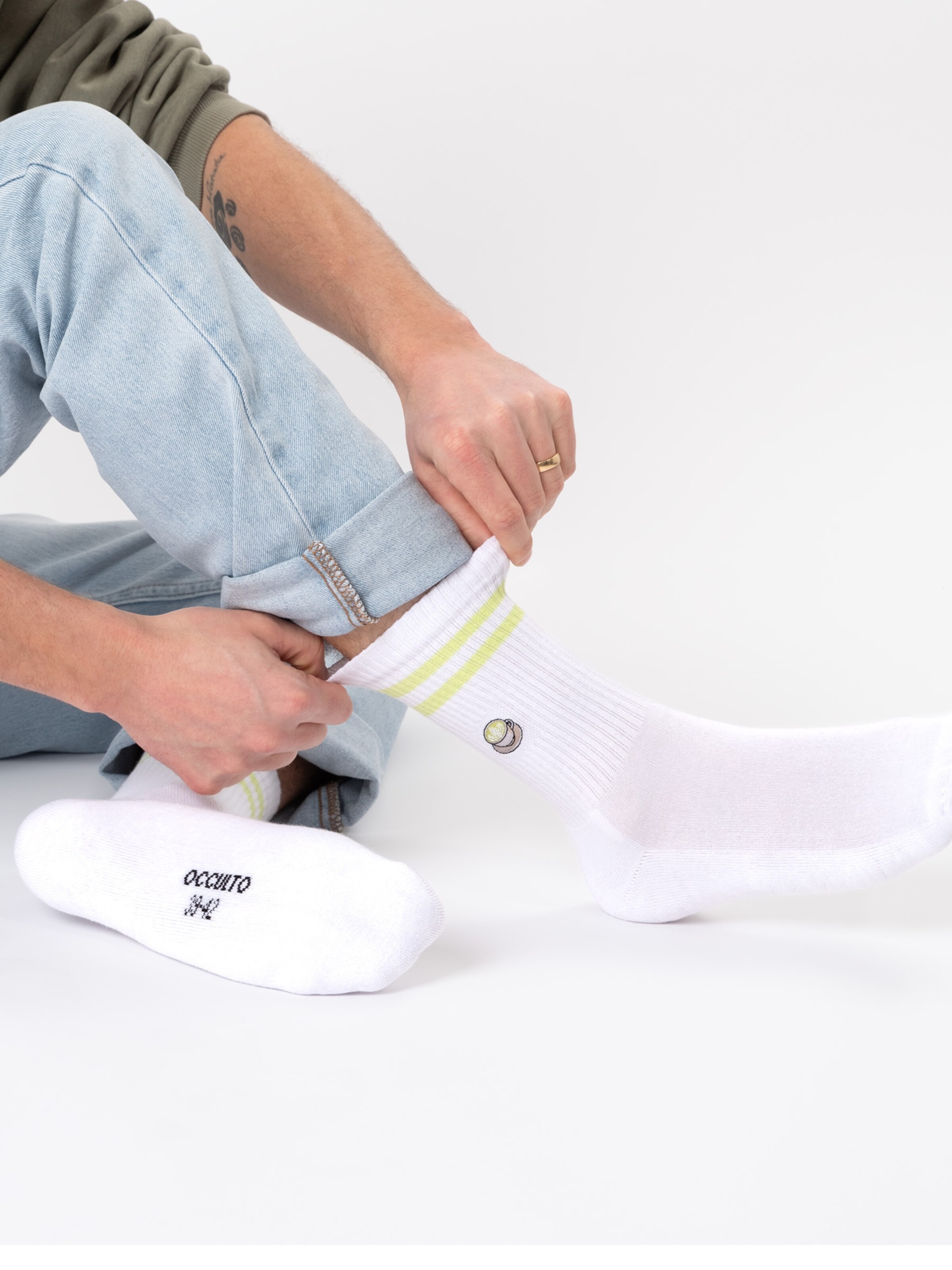 Occulto Sportsokken 'Summer' in Groen