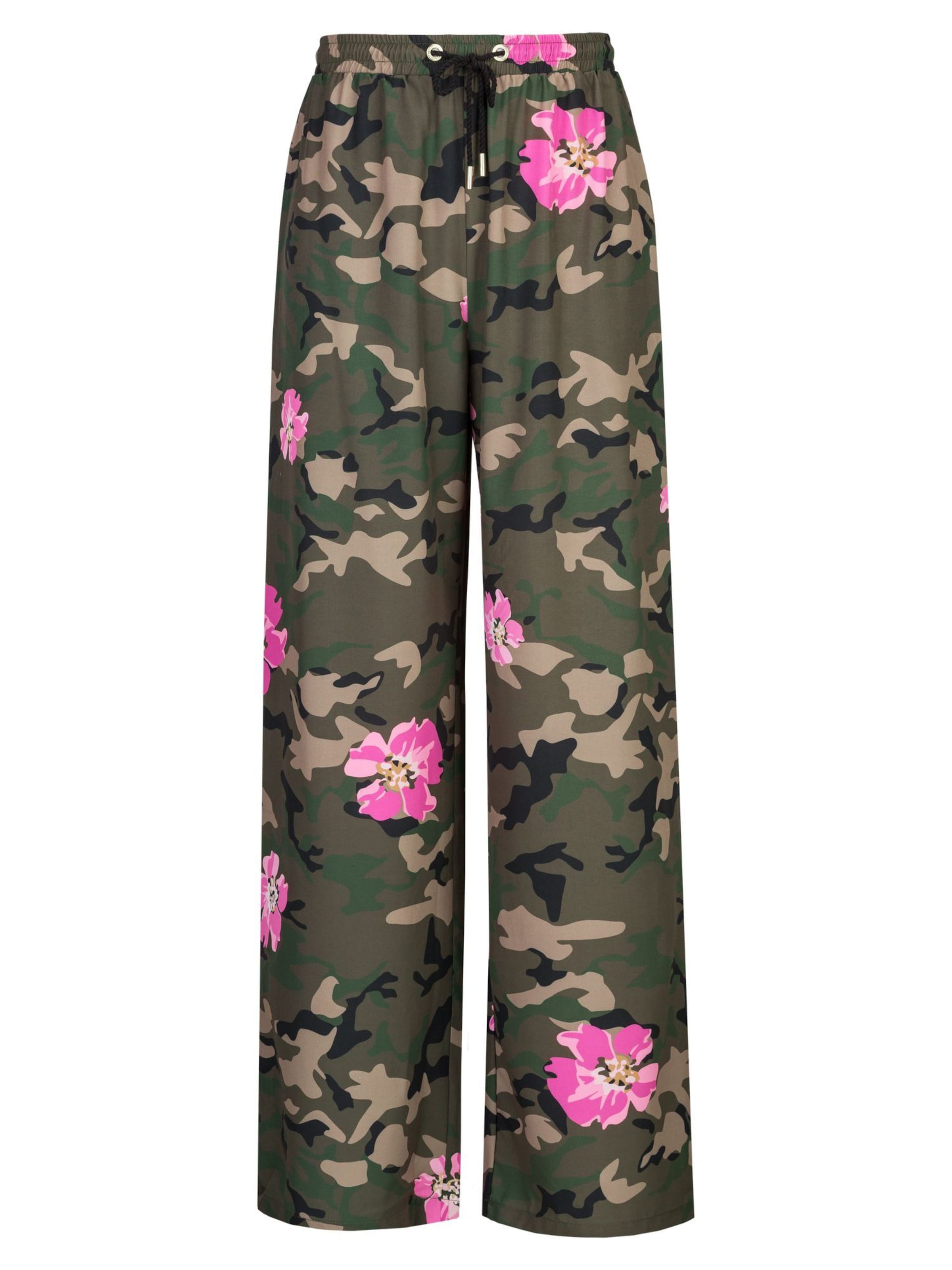 Dine'n'Dance Loose fit Trousers 'Yvet' in Green: front