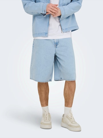 Wide leg Jeans 'ONSREMI' di Only & Sons in blu: frontale