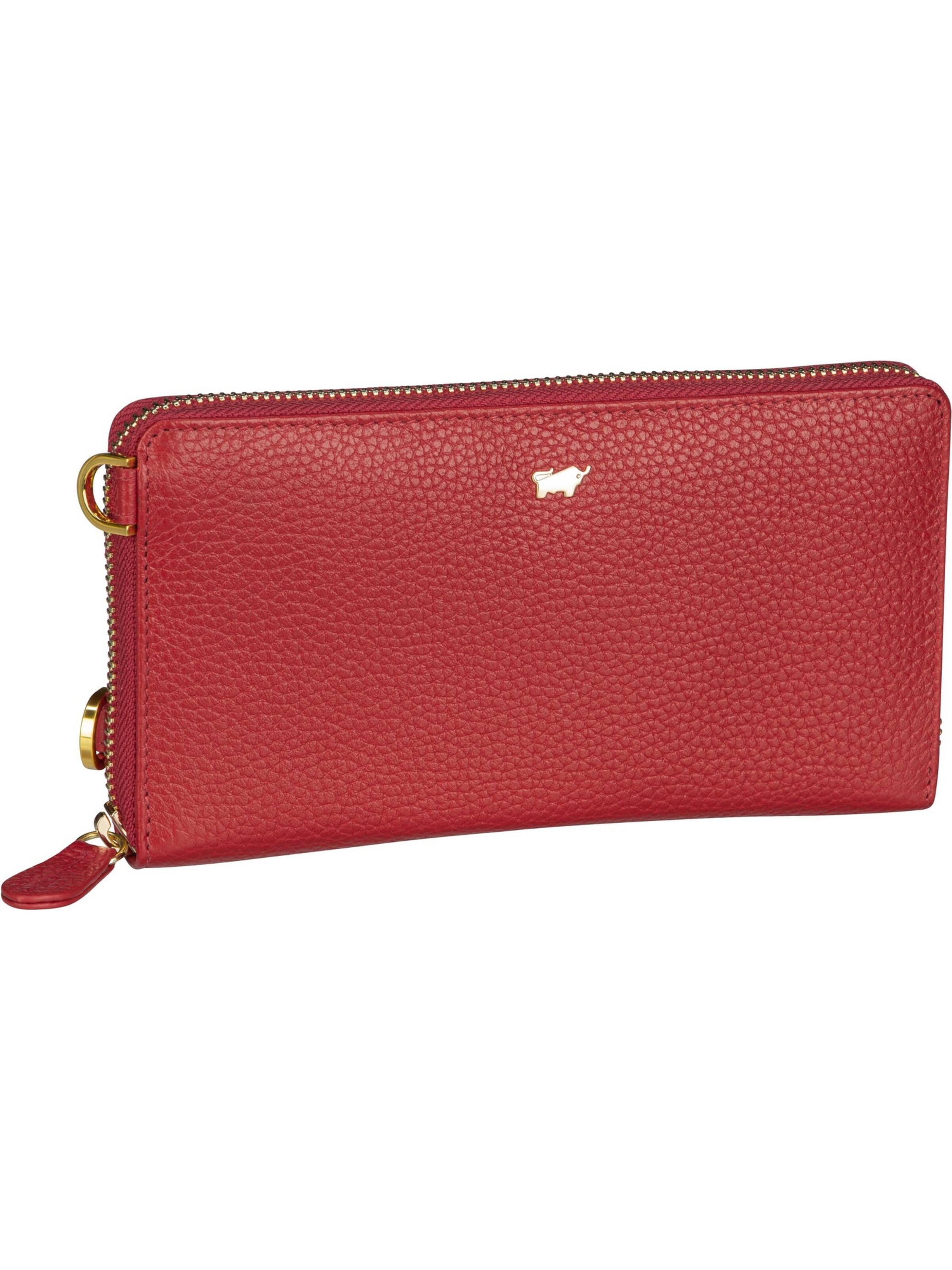 Portamonete 'Asti' di Braun Büffel in rosso: frontale