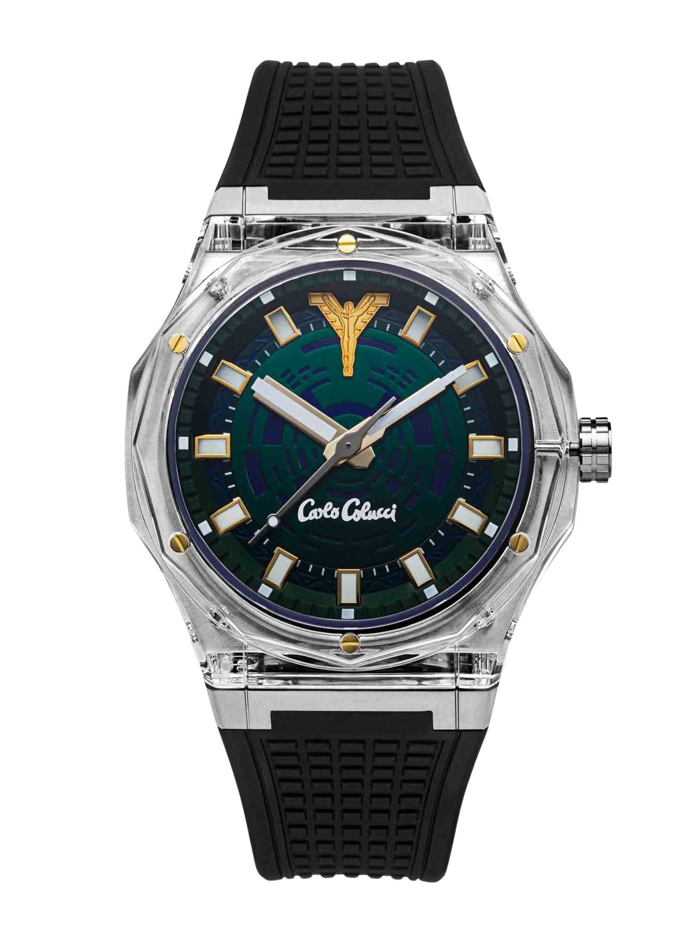 Carlo Colucci Analoog horloge in Zwart: voorkant