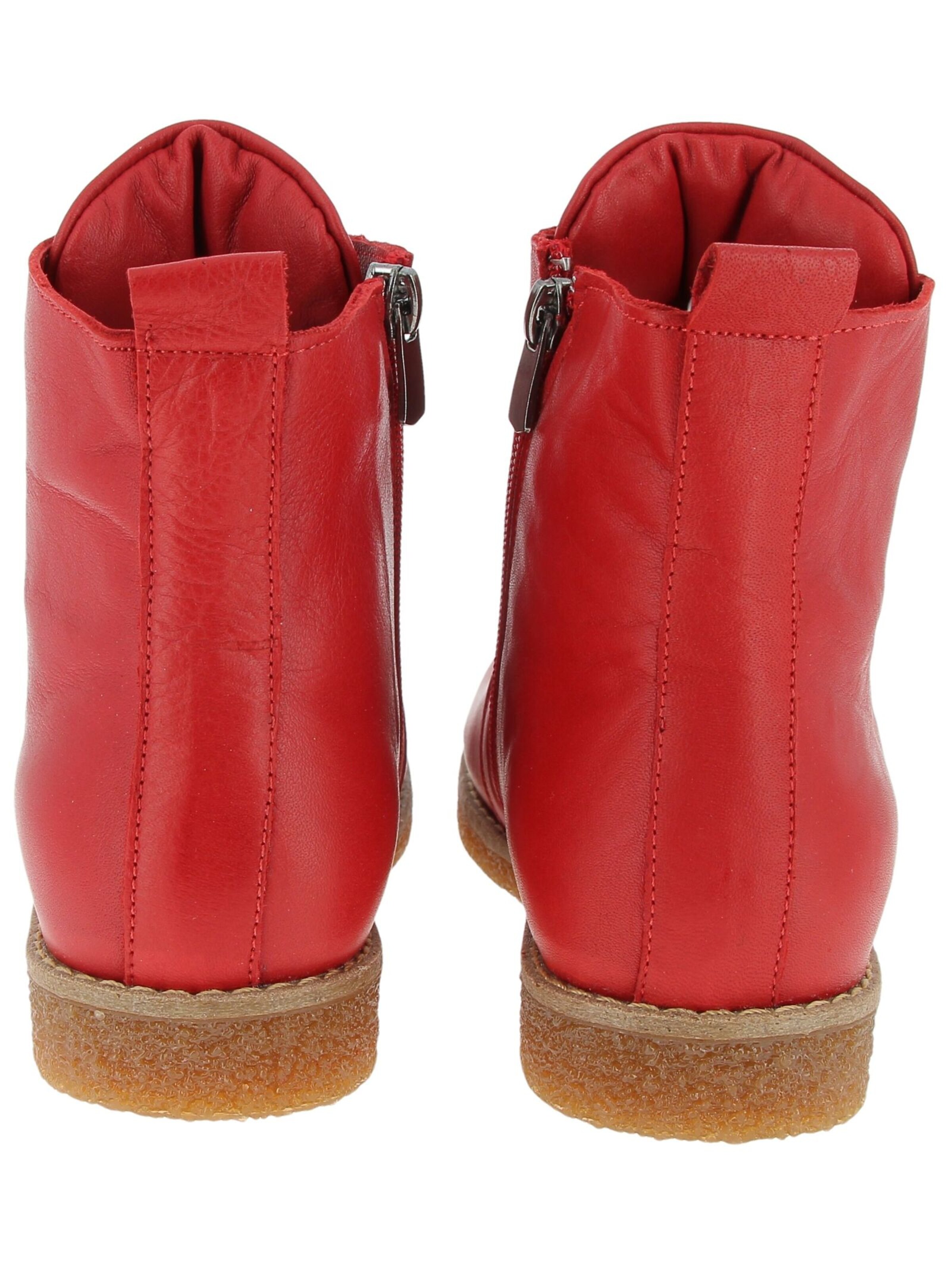 ANDREA CONTI Lace-Up Ankle Boots in Red