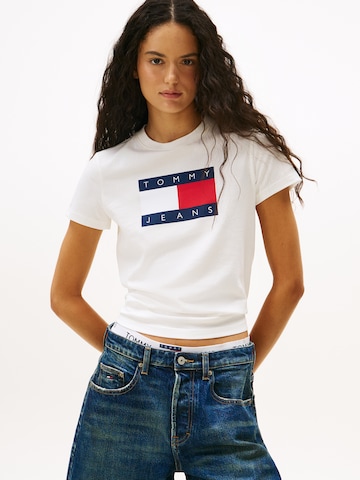 T-shirt Tommy Jeans en blanc : devant