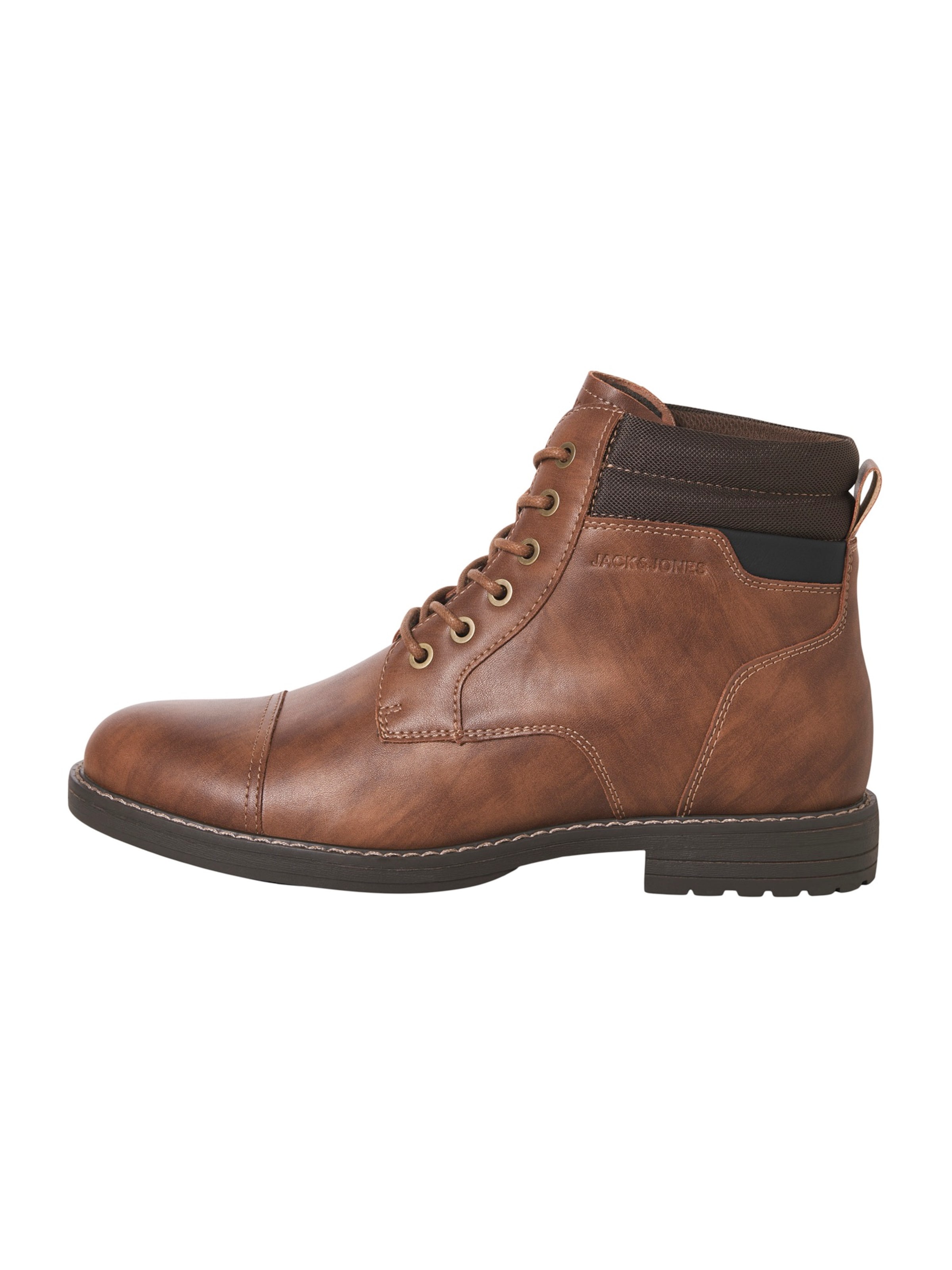JACK & JONES Schnürboots 'JFWDINNINGTON' in Braun: Vorderseite