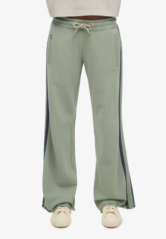 Superdry Wide leg Broek 'Essentials' in Groen: voorkant
