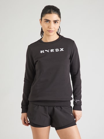 PUMA Спортивный свитшот 'Puma x Hyrox' в Черный: спереди