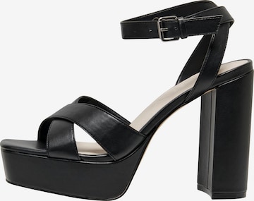 ONLY Strap Sandals 'Autum' in Black: front