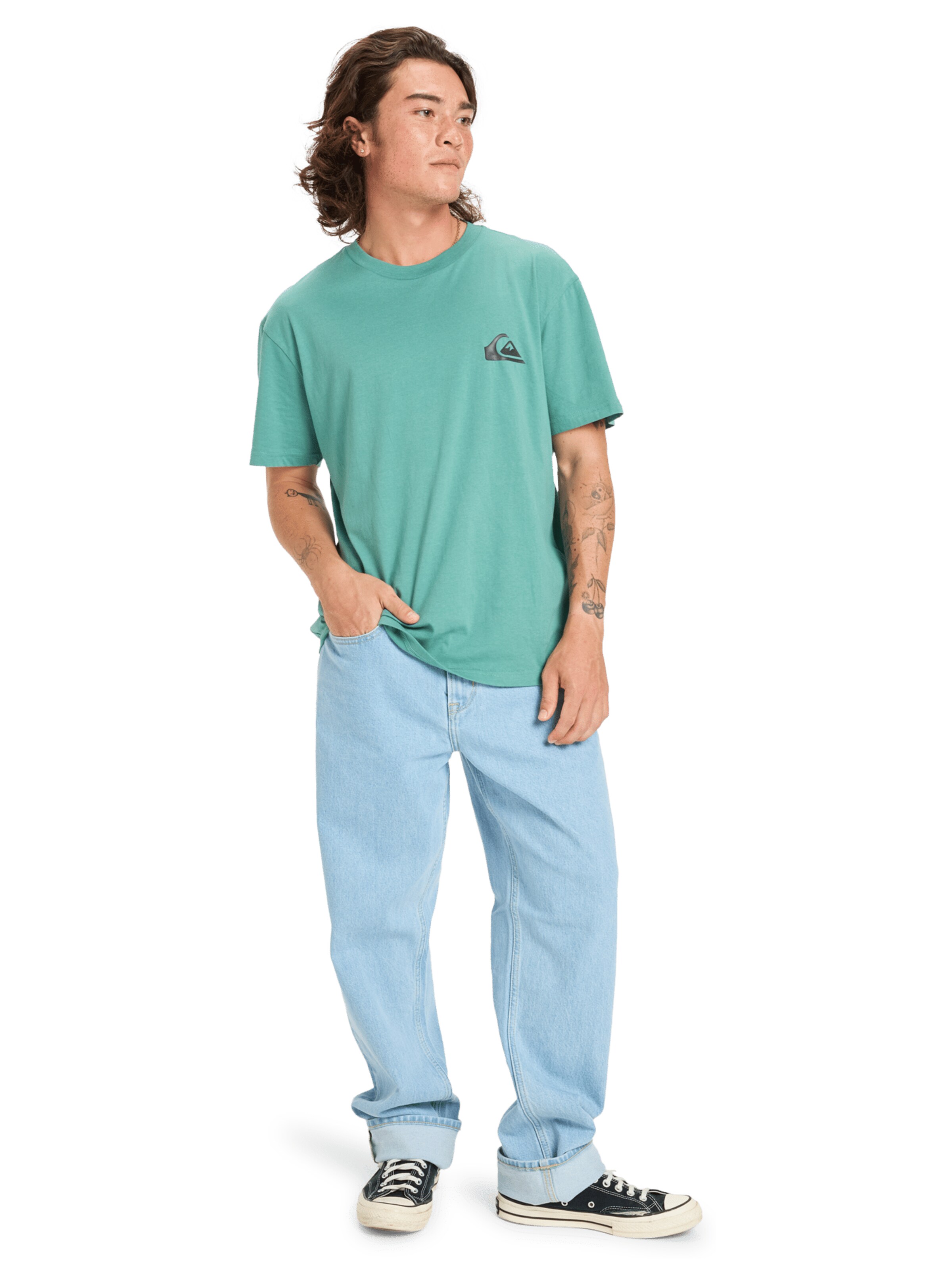 QUIKSILVER Performance Shirt 'EV' in Green