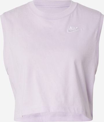 Nike Sportswear Top 'CLUB' in Lila: predná strana