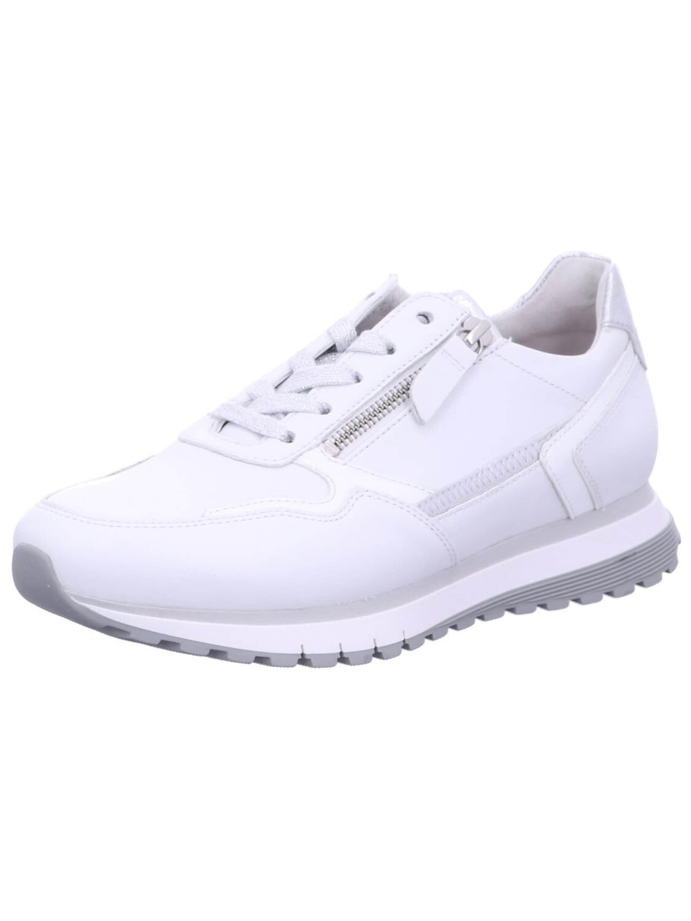 Gabor Comfort Sneakers 'Schnürschuh Damen 66.378 50 Echtleder in weiß' in White: front