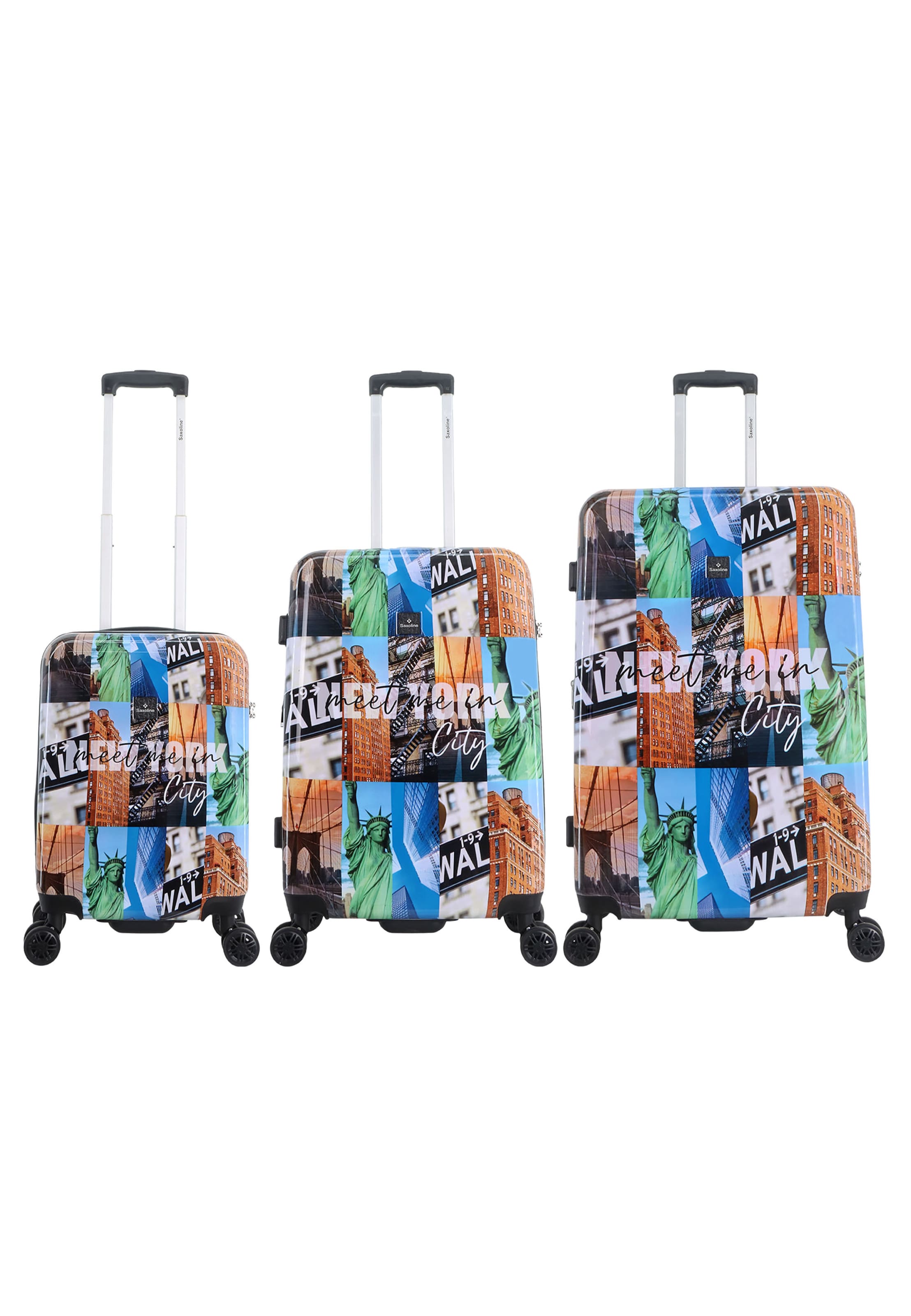 Saxoline Suitcase Set 'The Big Apple' in Mixed colors: front