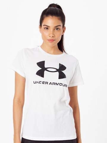 UNDER ARMOUR - Camiseta funcional en blanco: frente