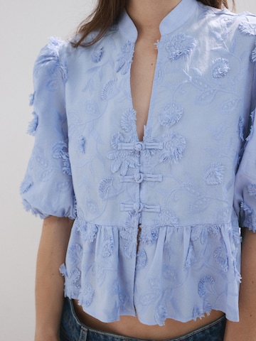 MANGO Blouse 'CAPUCHIN' in Blue
