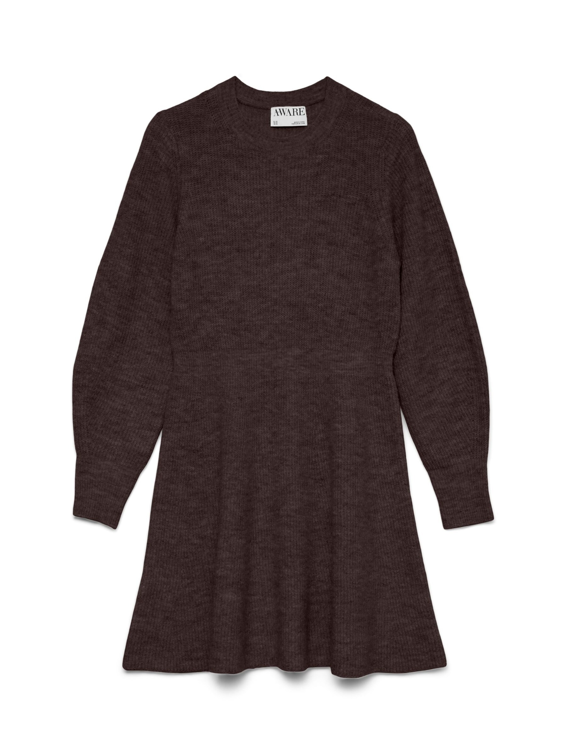 Vero Moda Curve Dress in Brown: front