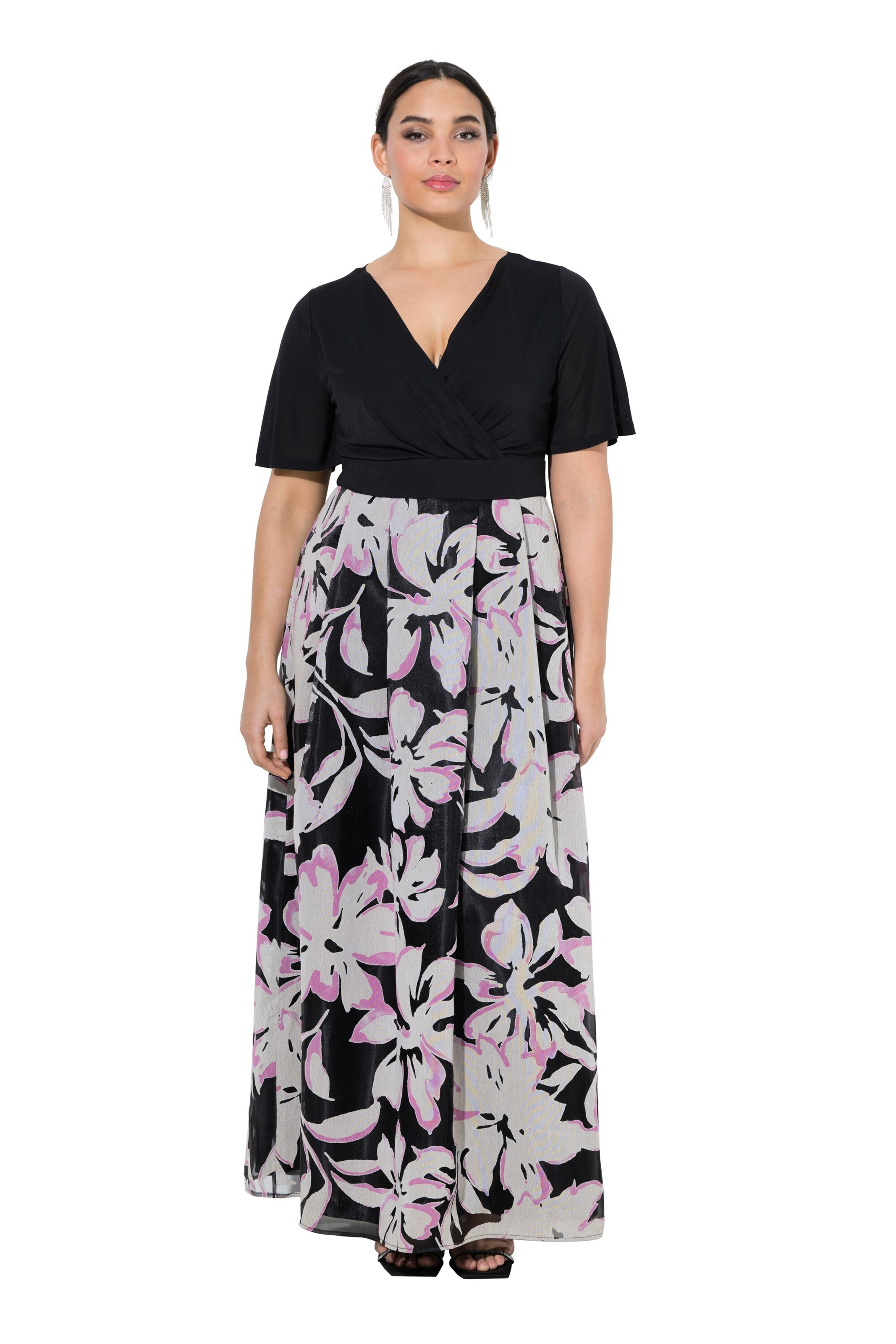 Ulla Popken Avondjurk in Zwart: voorkant