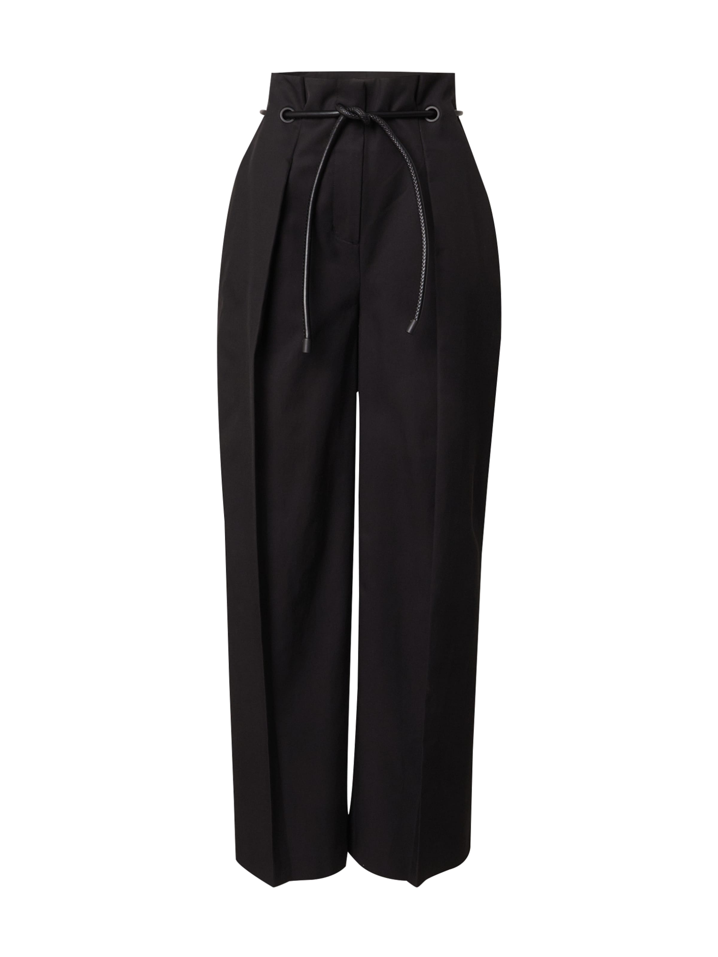 3.1 Phillip Lim Wide leg Παντελόνι πλισέ 'ORIGAMI' σε μαύρο: μπροστά